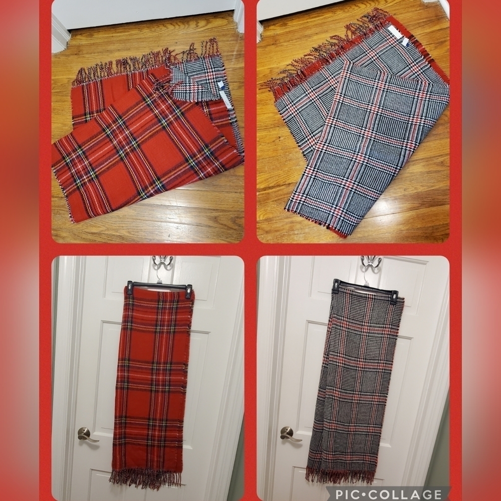 NWT Apt. 9 Reversible Large Wrap/Scarf TARTEN Plaid, Colorful, Warm